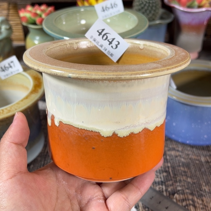 口9高10 手工花盆满30包邮