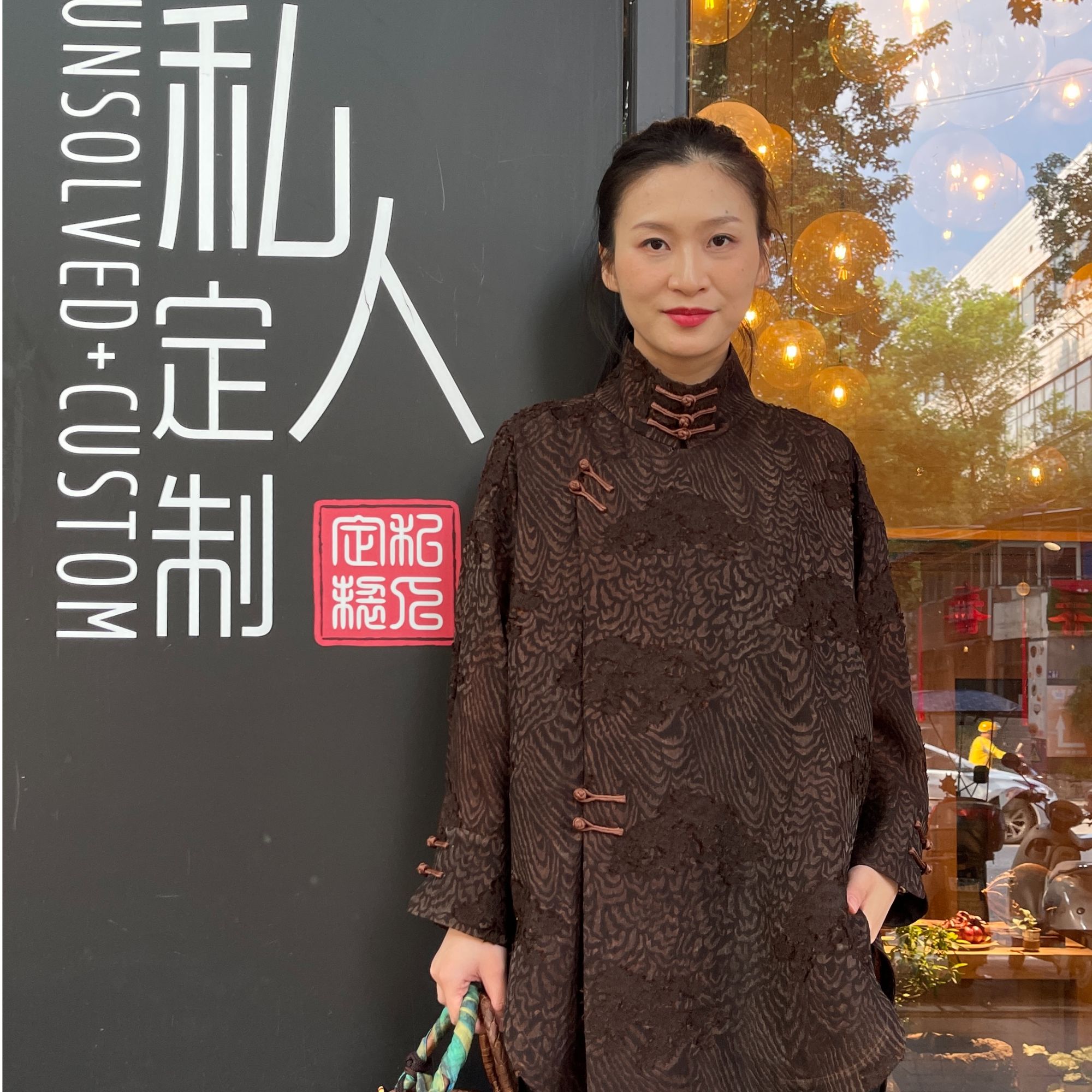 中式中长款春秋外套