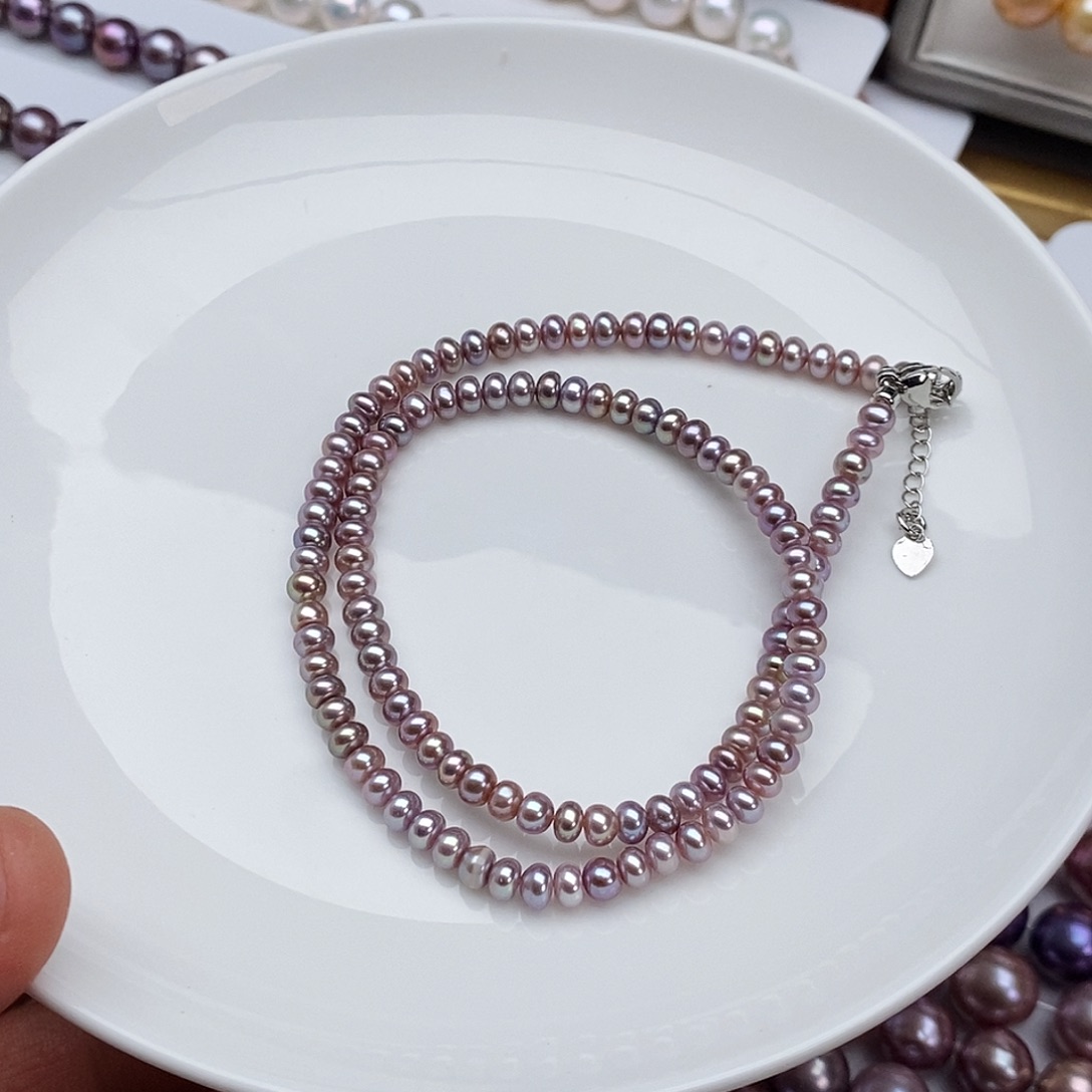 颈饰合金淡水珍珠