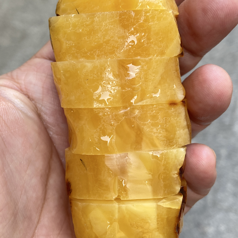焦皮料鸡油红杨枝甘露料105g 颜色蜡质很棒可切同料手串