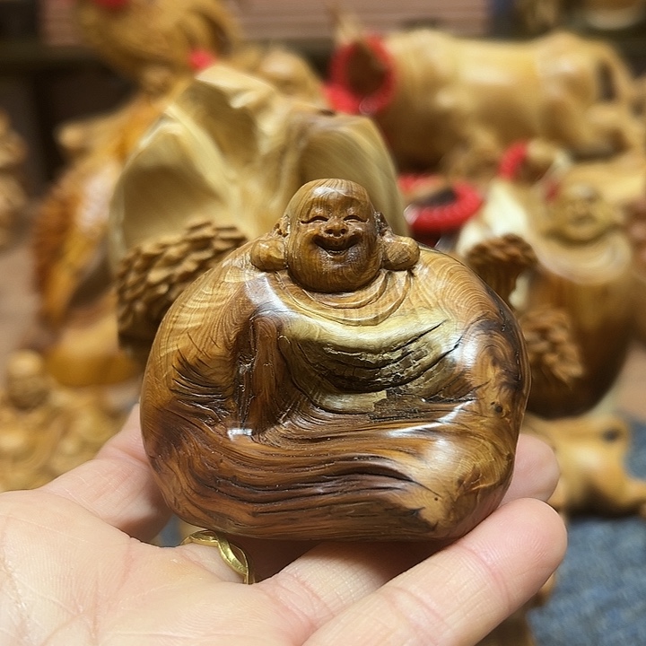 柏木太行崖柏手把摆件