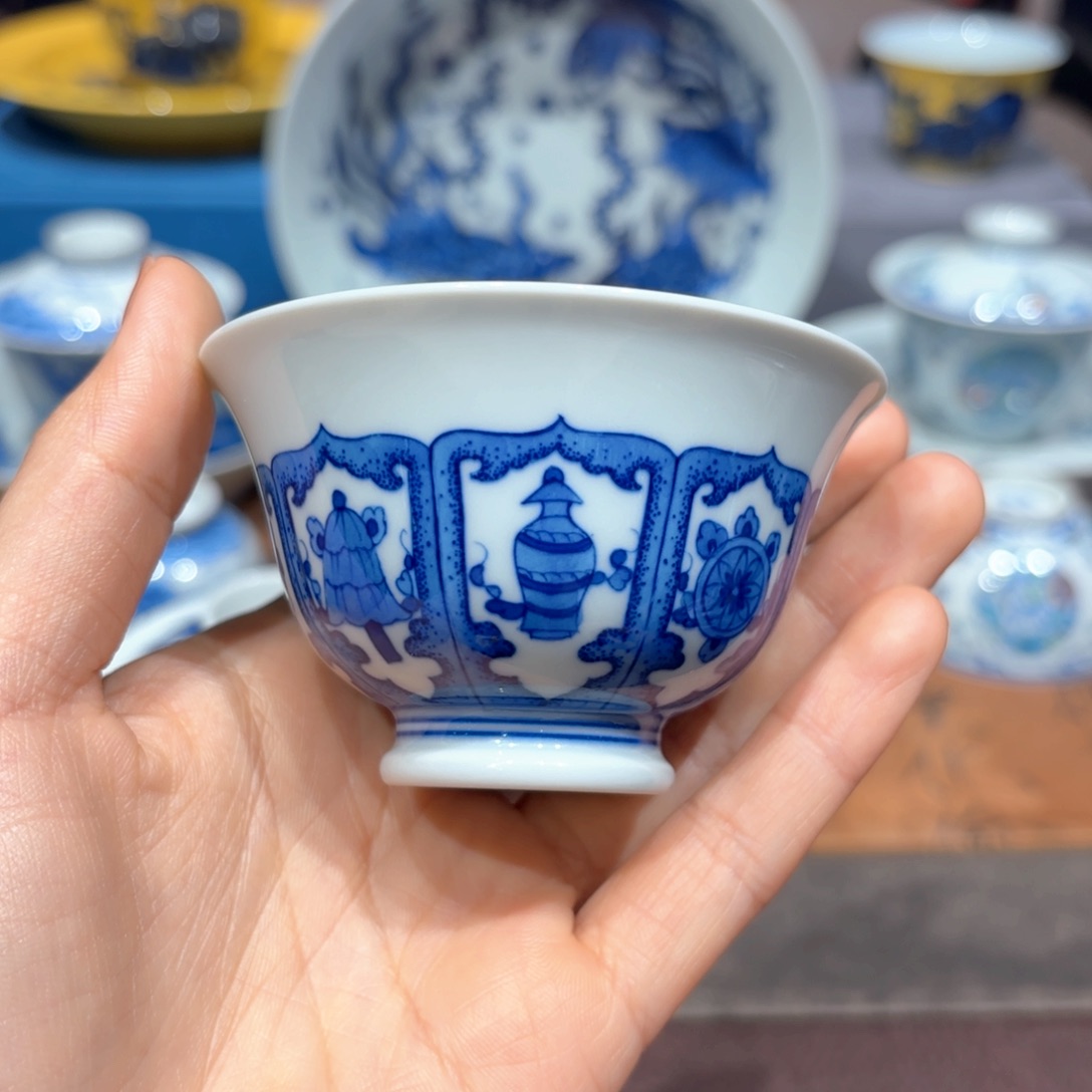 瓷片手工手绘陶瓷茶具