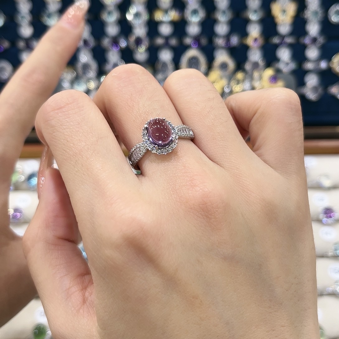 水晶女款银S925镶嵌戒指