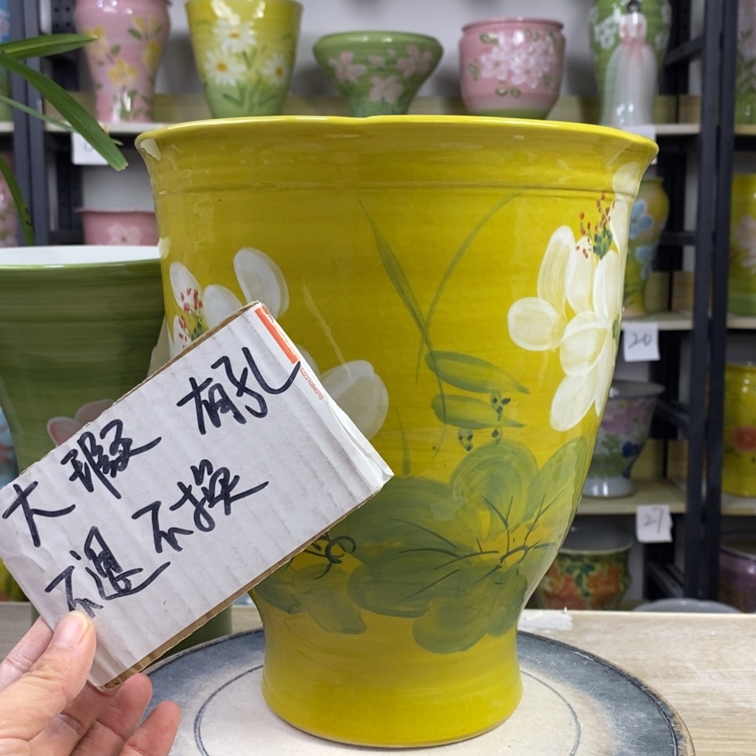 景德镇手工手绘陶瓷花盆