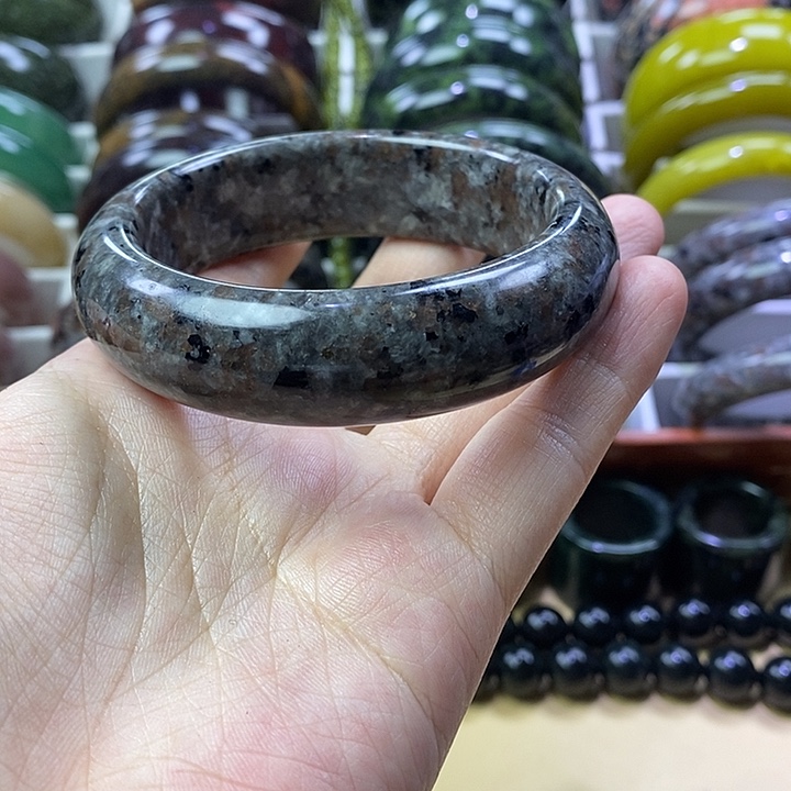 方钠石未镶嵌火灵芝手镯7号