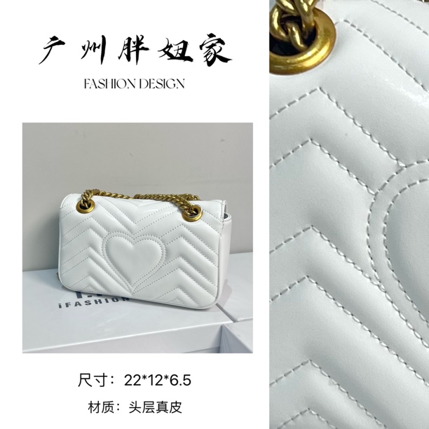 【广州胖妞家】经典单肩斜挎包包气质女神包真皮女包马蒙22