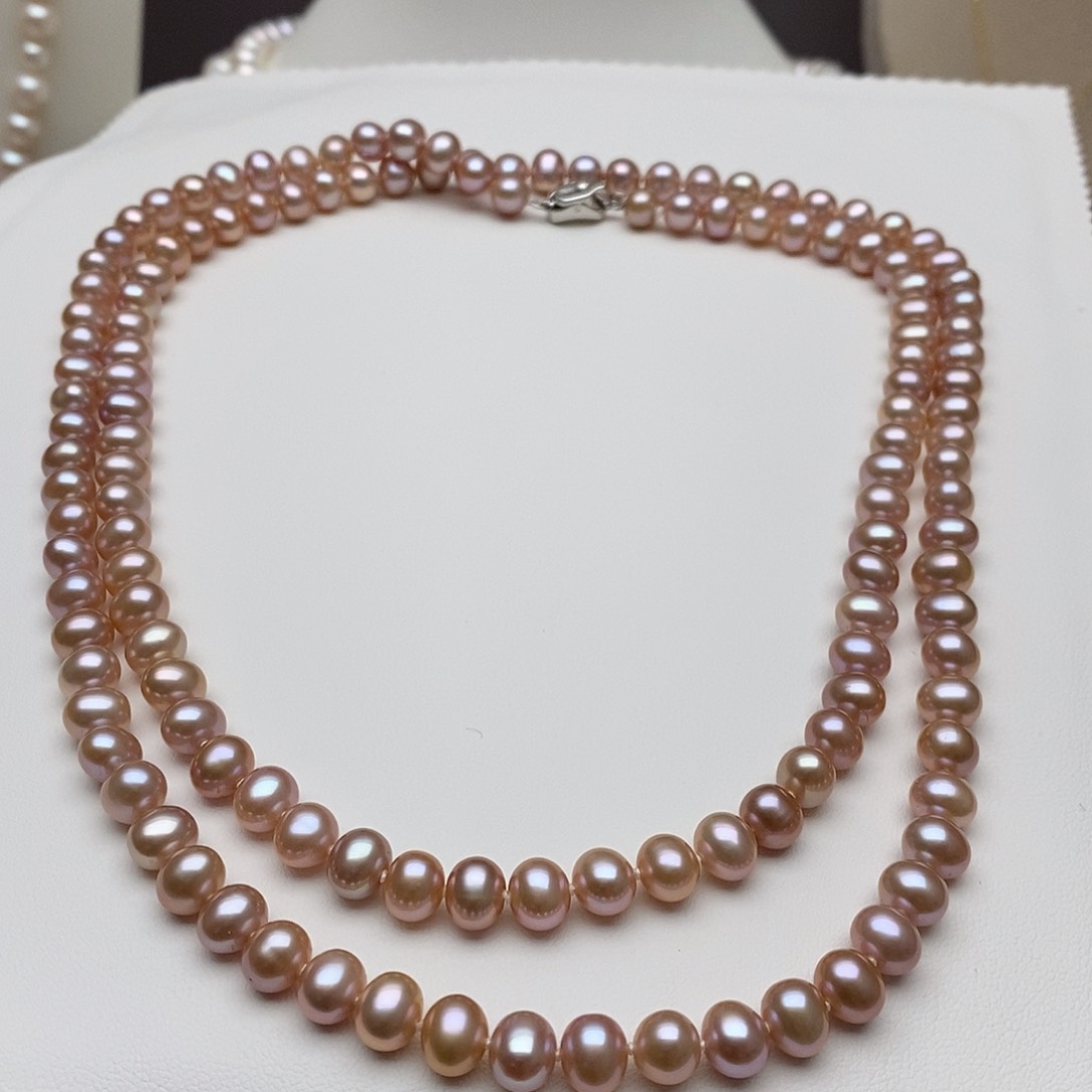 淡水珍珠颈饰银S925镶嵌