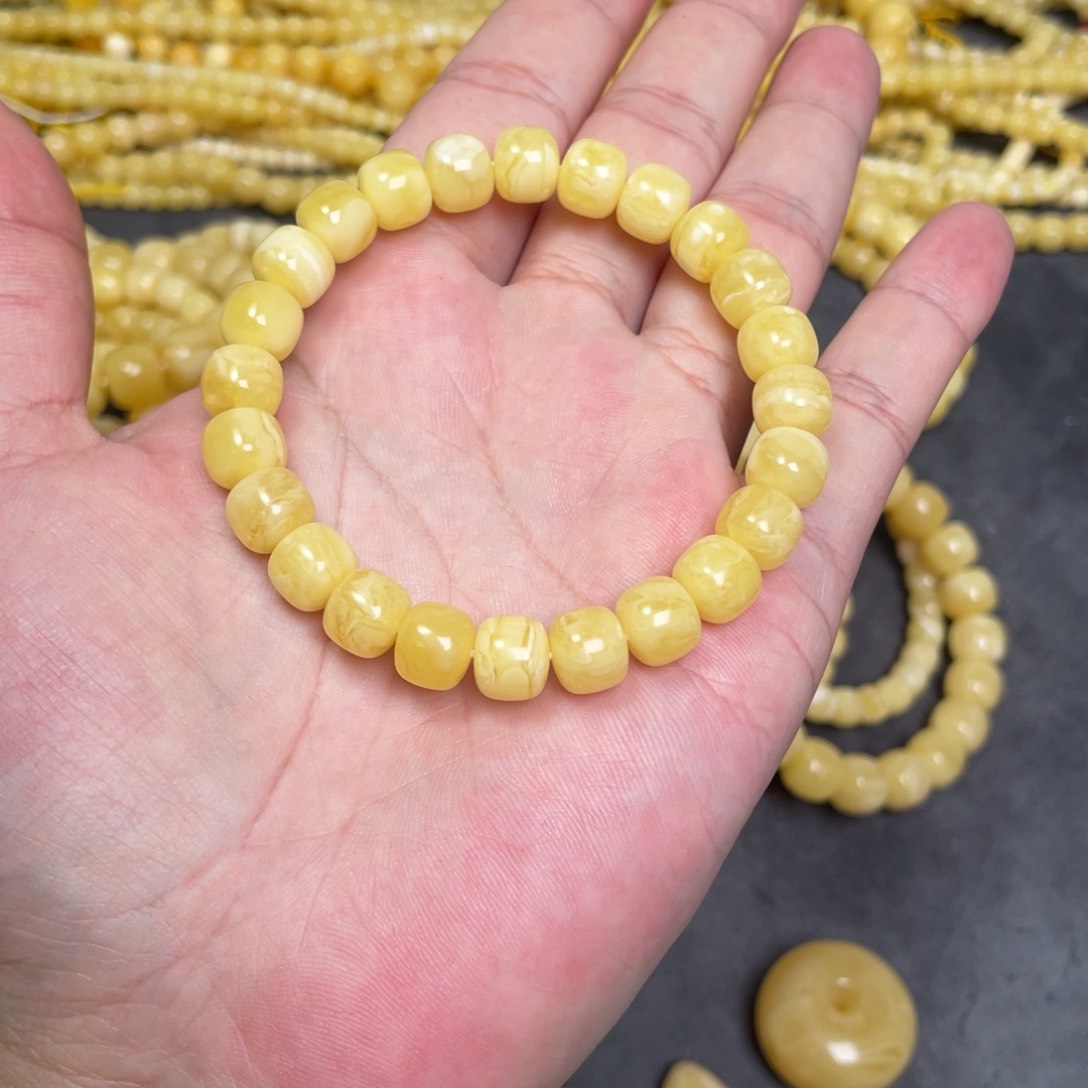 未镶嵌蜜蜡裸石蜜蜡手串9.2mm