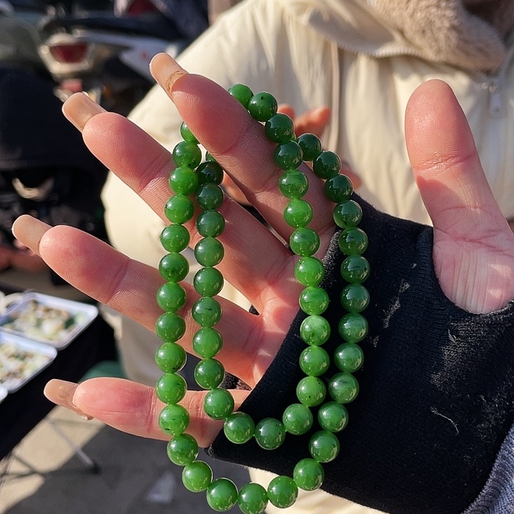 和田玉颈饰未镶嵌碧玉约卡8妈妈链多样性拍一发一HNH