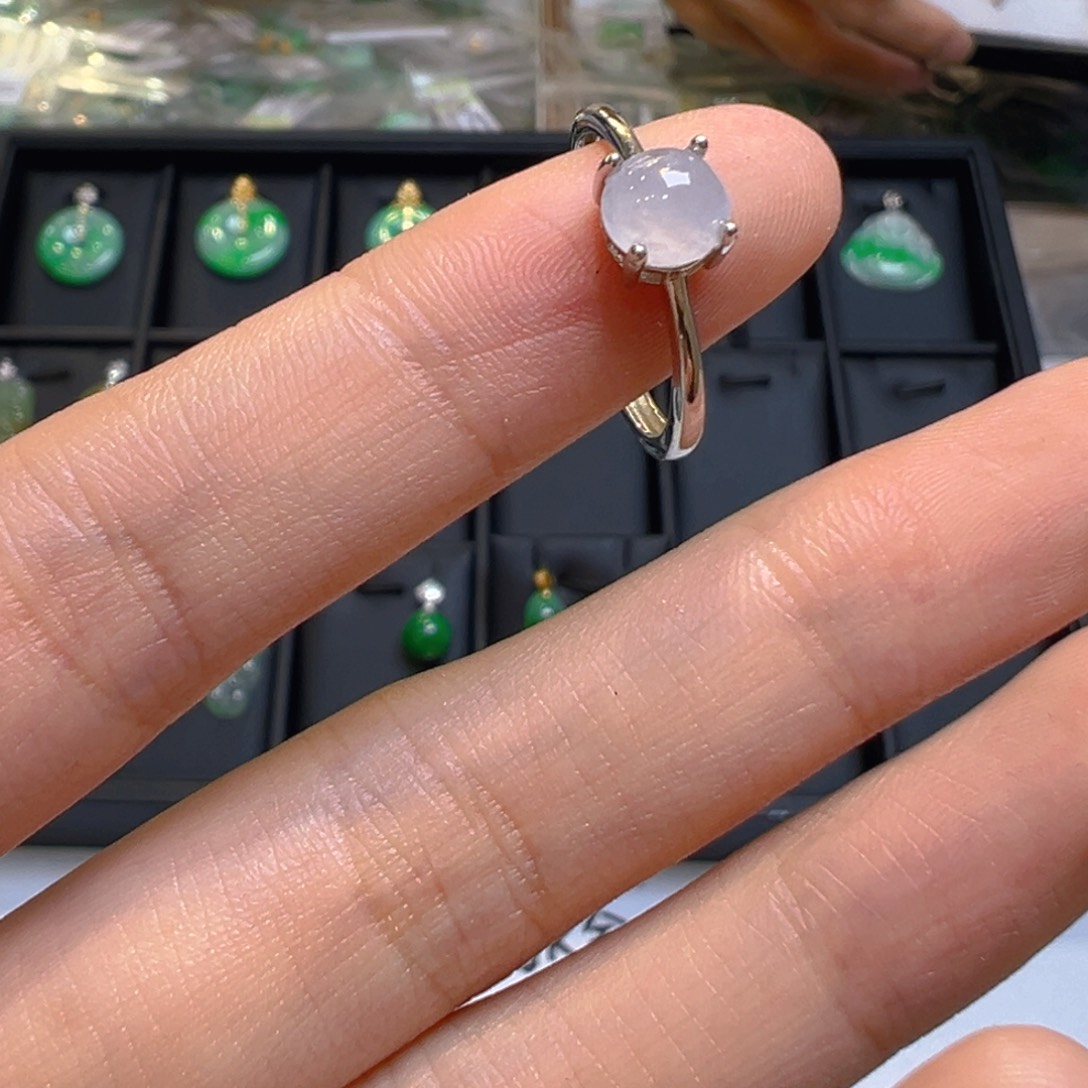 翡翠银S925镶嵌戒指