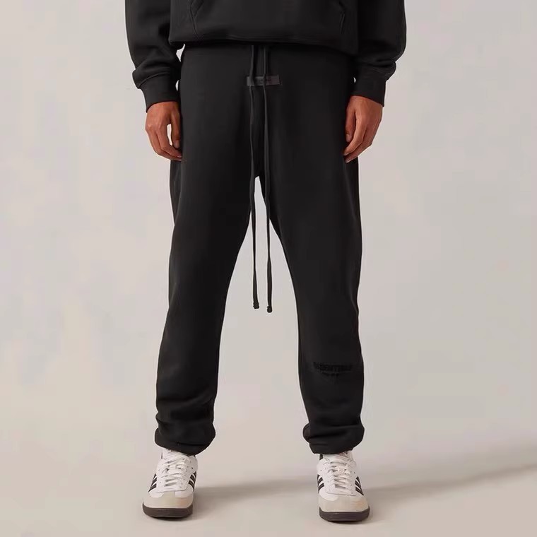 高街ESSENTIALS复线潮牌毛圈宽松长裤植绒束脚卫裤男