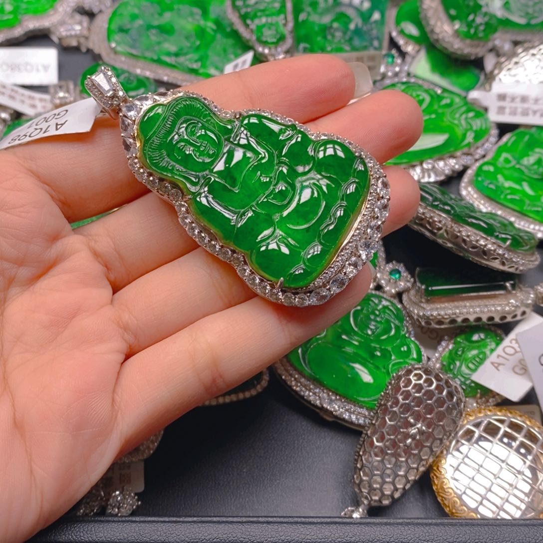 翡翠颈饰银S925镶嵌8888888888