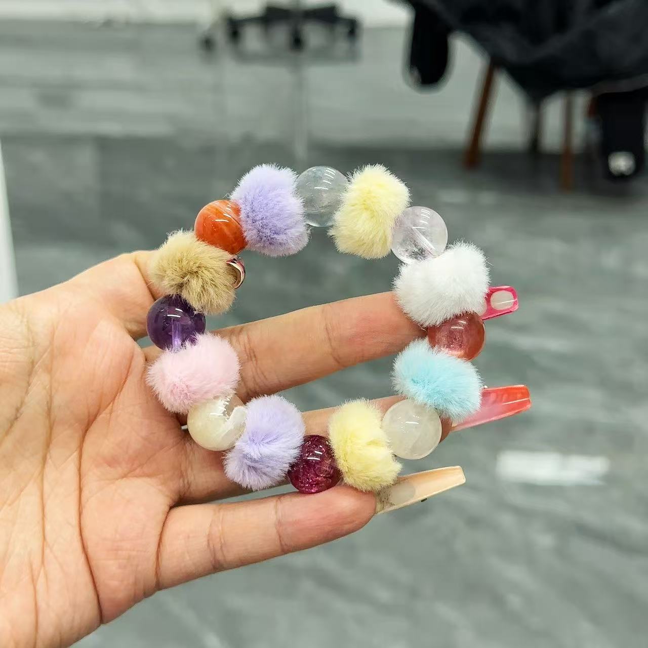 冬日毛绒上新14mmzi'yan设计款紫烟花玛瑙荧石幽灵紫水多宝设计款