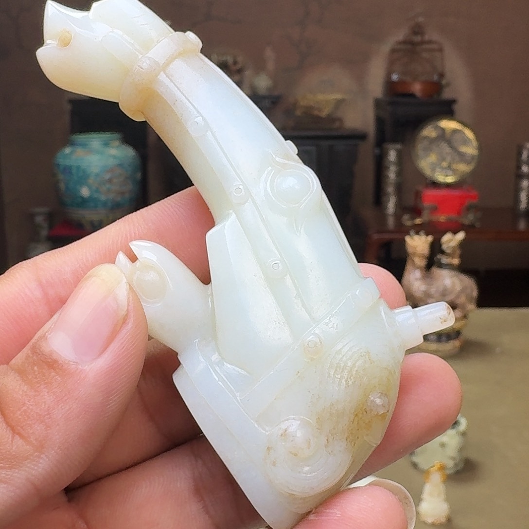 和田玉颈饰未镶嵌恭**喜