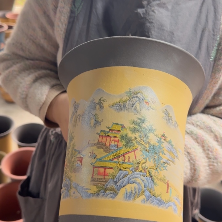 紫砂花盆紫砂花盆口径19:22