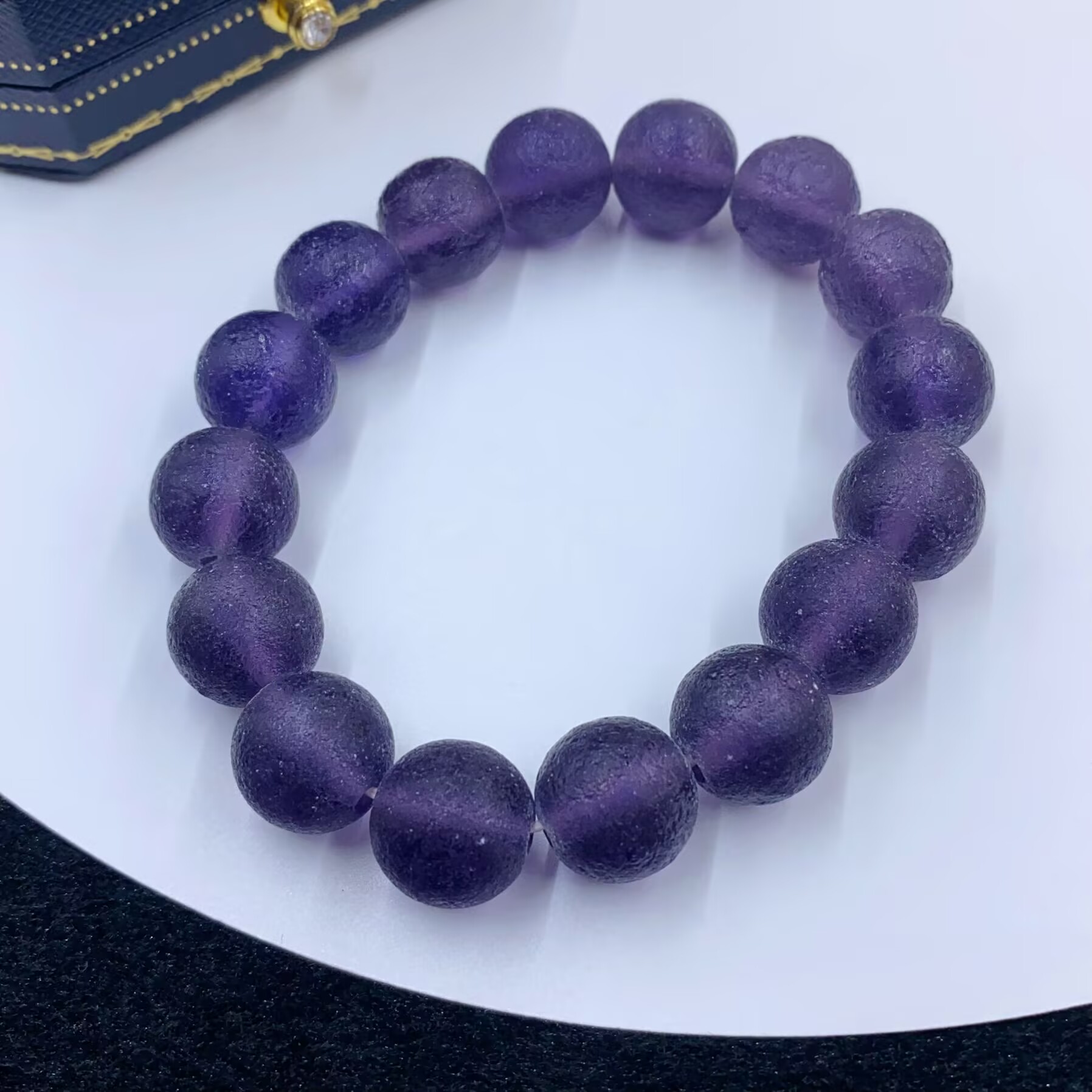 手链 4574  紫色雕刻珠珠手串百搭多样性发货