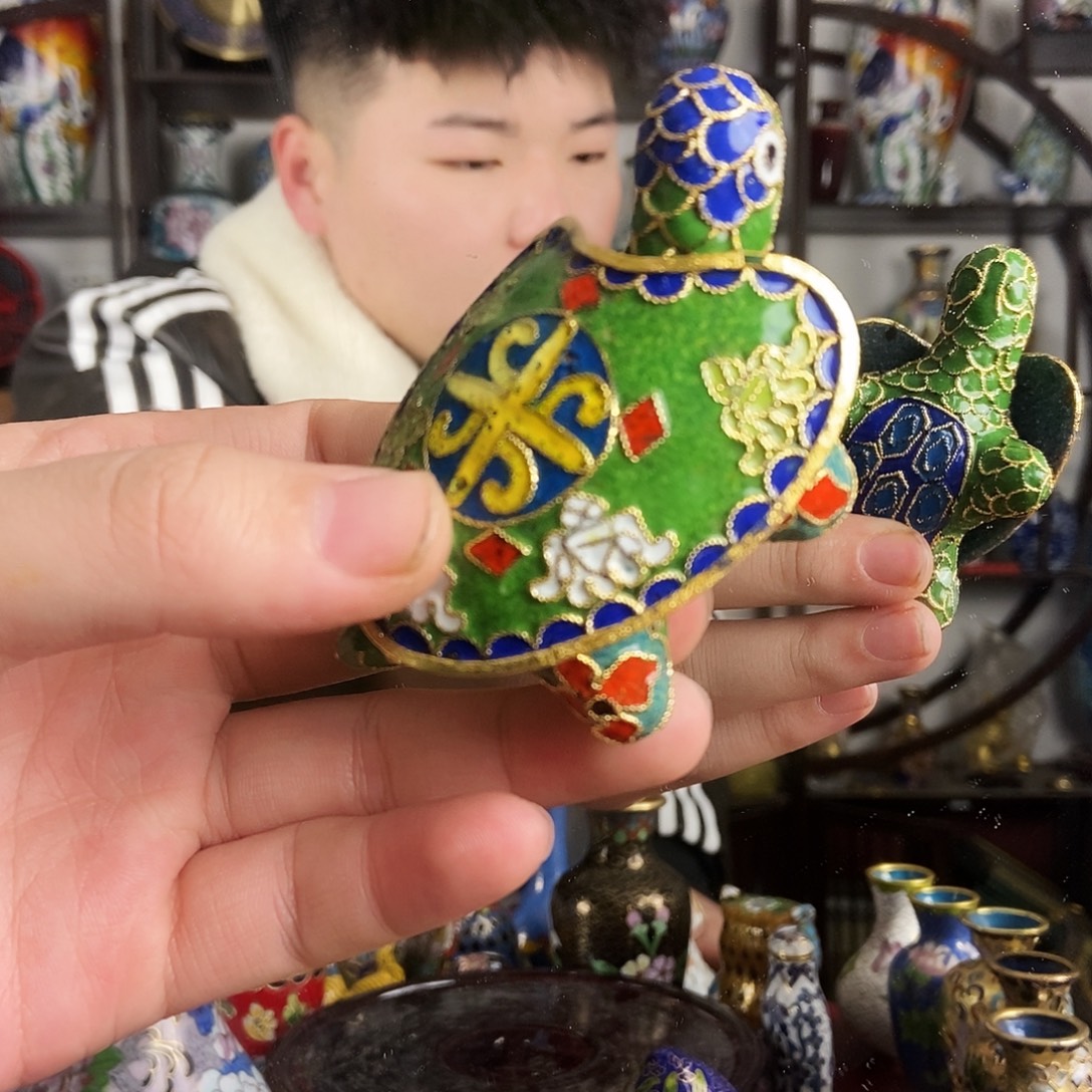 铜景泰蓝创汇金钱龟