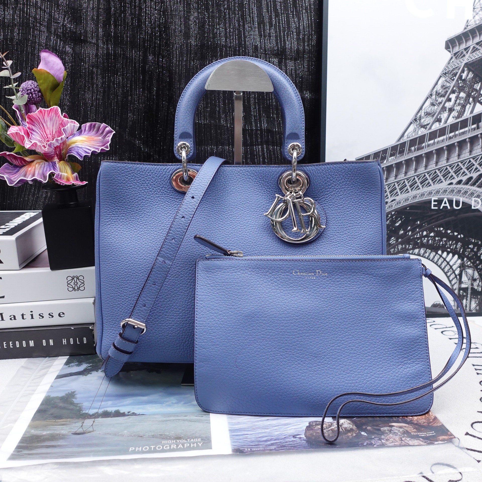 95新 DIOR/迪奥 蓝色手提包T10279997