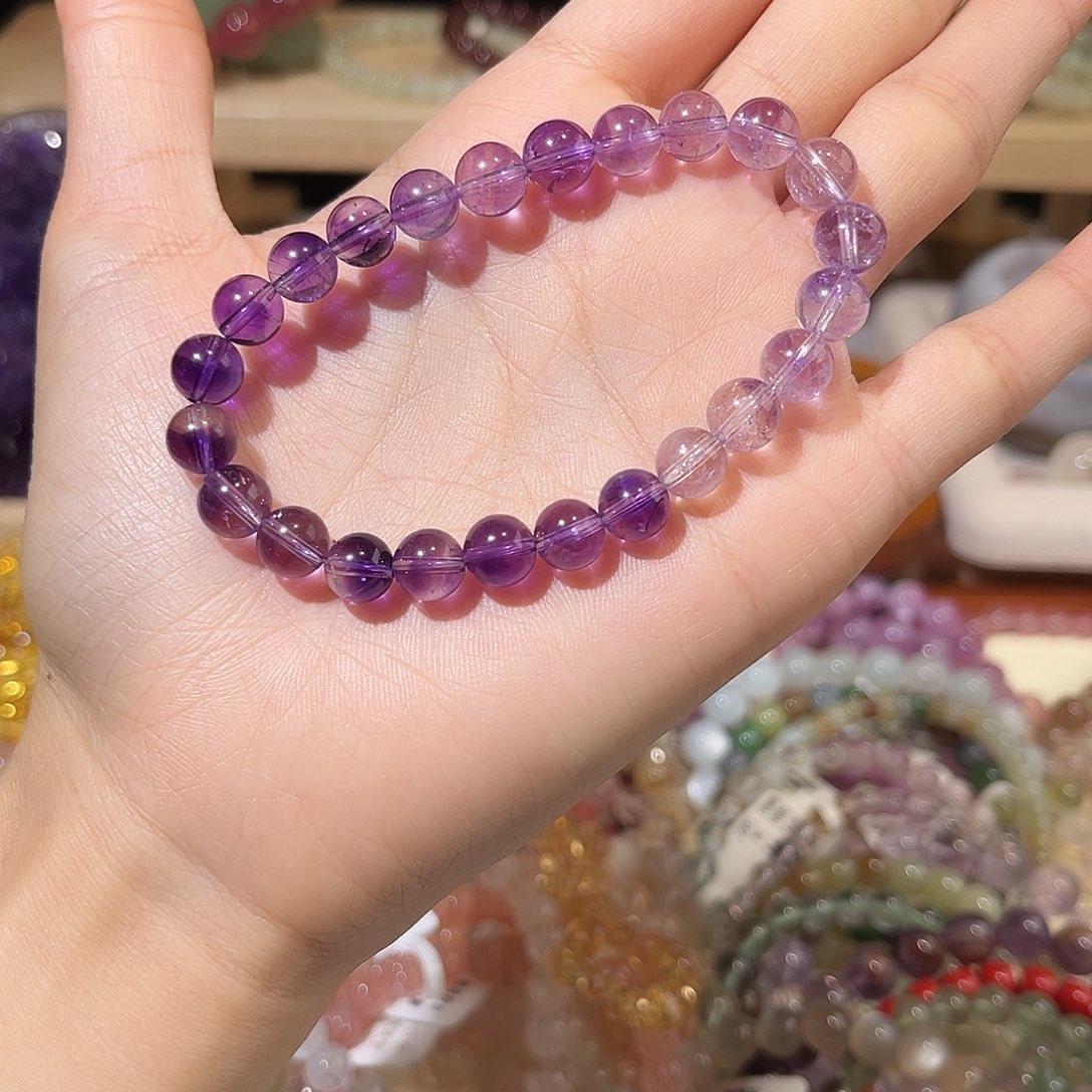 未镶嵌水晶手链渐变色紫超