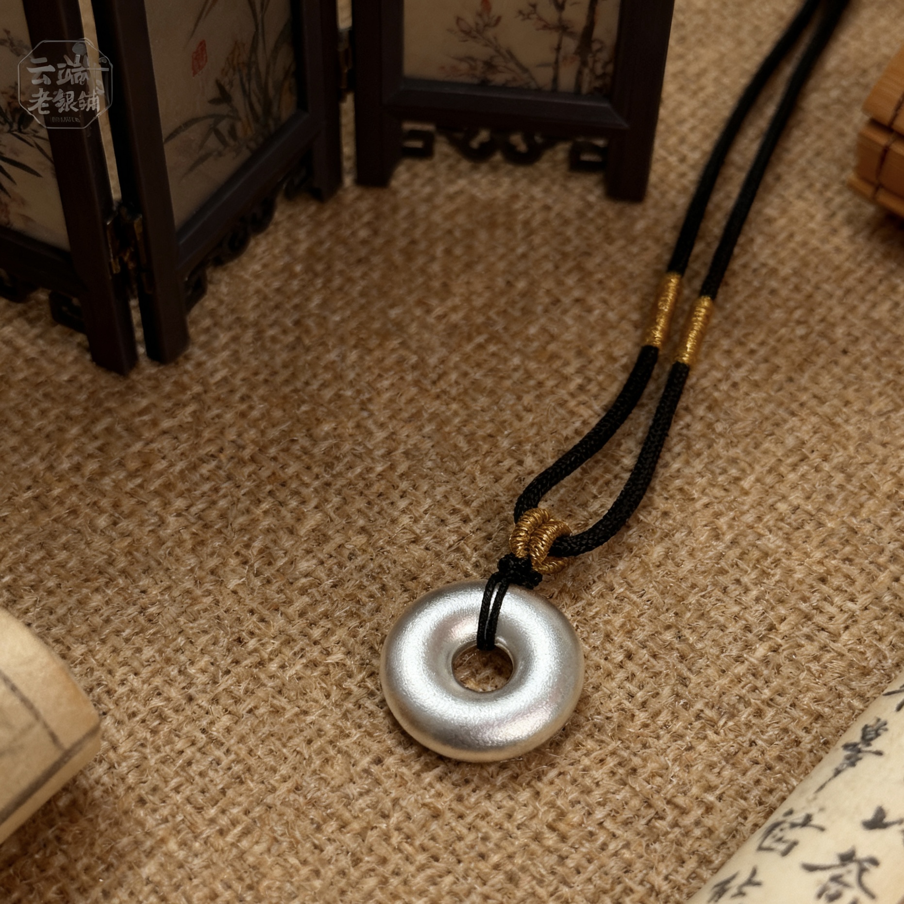 吊坠足银 【平安扣吊坠】足银999古法磨砂简约大气百搭男女通用