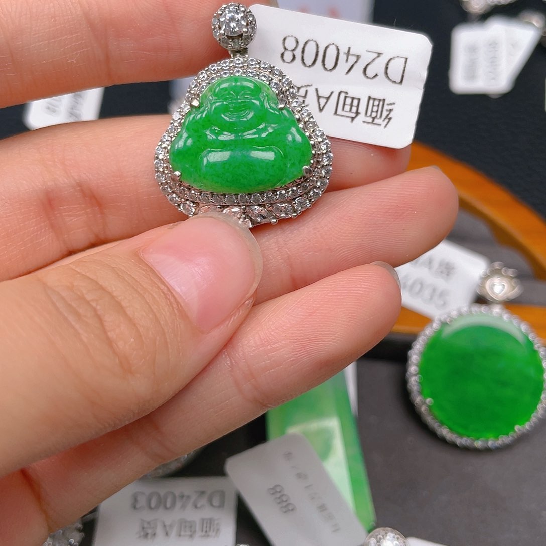 【闪购商品】翡翠吊坠(不含链)银S925镶嵌