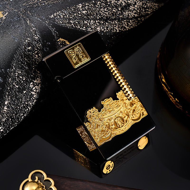 TSHOMX【日进斗金】商务高档复古朗声纯铜朗声打火机送男生生日礼物