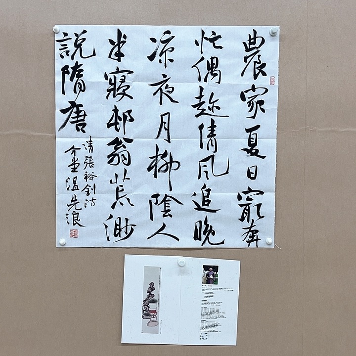 书法温先浪68*68㎝湖南****91年（军旅书法家）