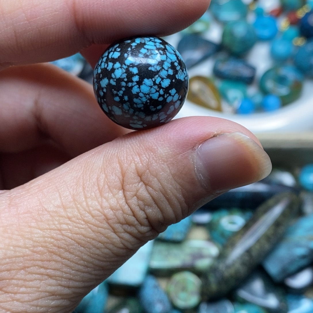 无非金属特色乌蓝花圆珠