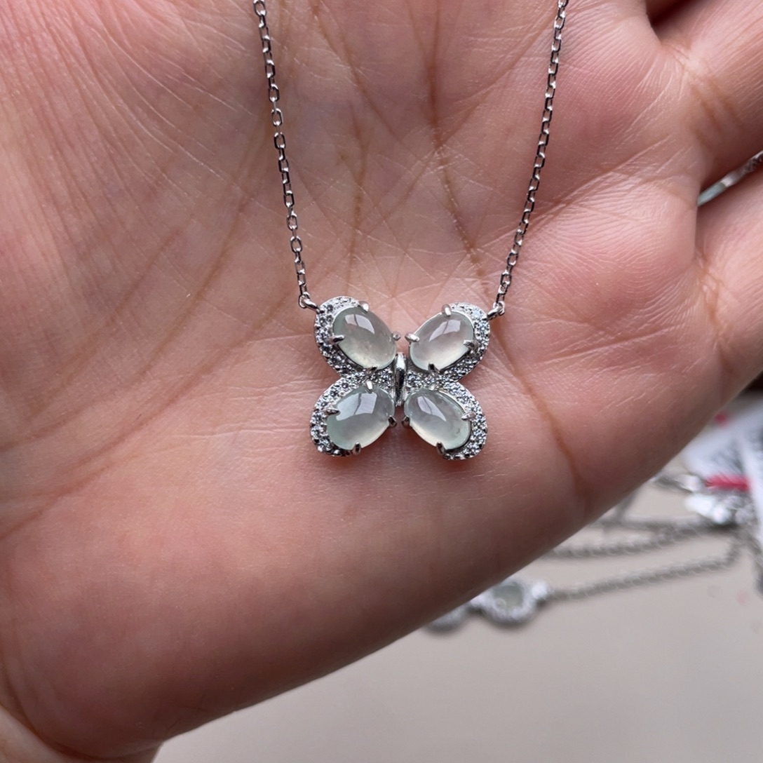 翡翠银S925镶嵌套链