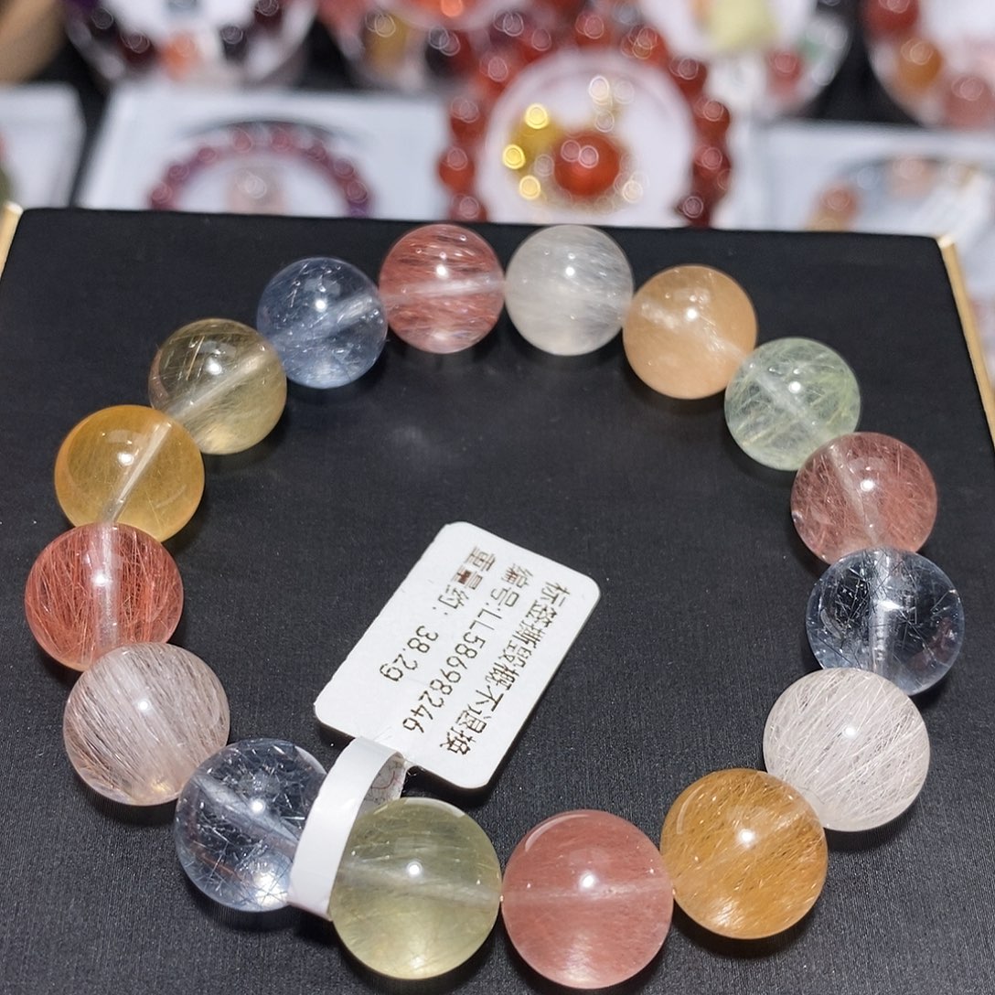 水晶手链未镶嵌F彩兔毛12