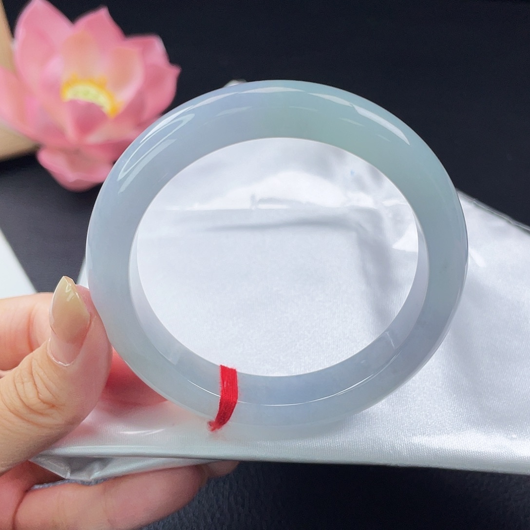 未镶嵌手镯翡翠25号梦幻蓝紫黄金圈9547