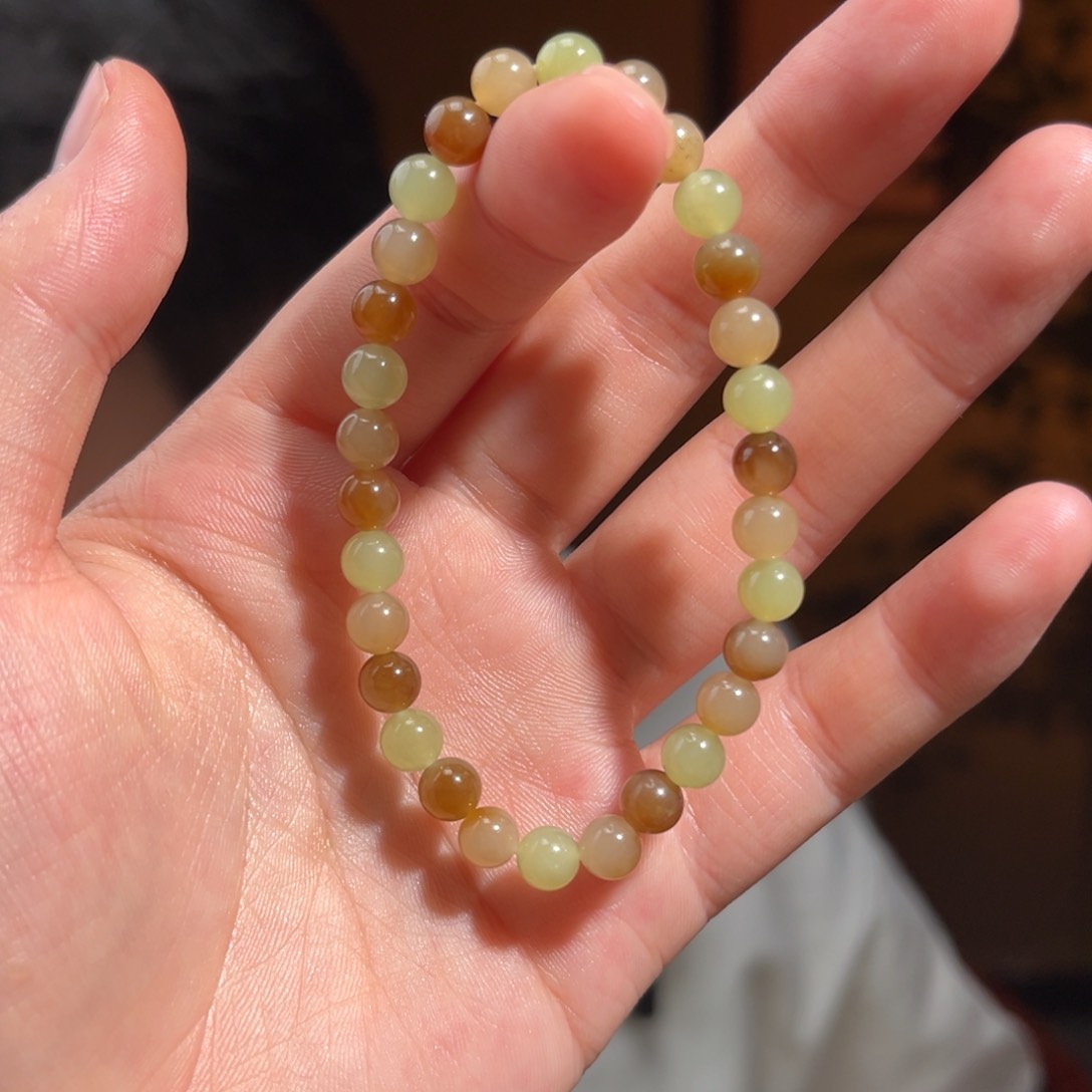 手串未镶嵌和田玉多宝6mm80