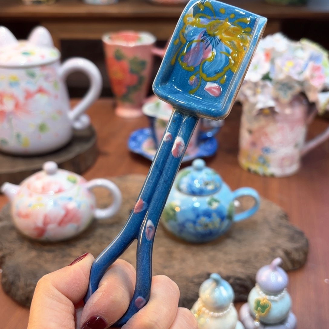 瓷片景德镇手绘高温釉下彩陶瓷茶具