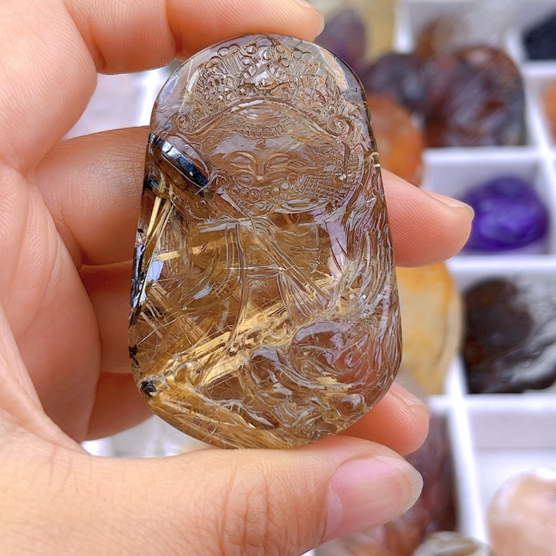 水晶颈饰未镶嵌肽晶花