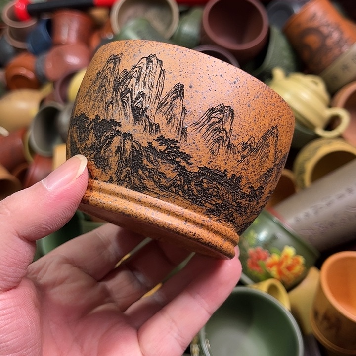 紫砂茶杯全手工紫砂主人杯