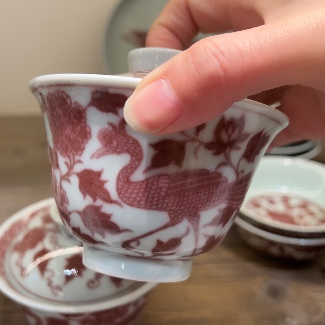 ༒****༒微瑕畅怀堂原矿釉里红