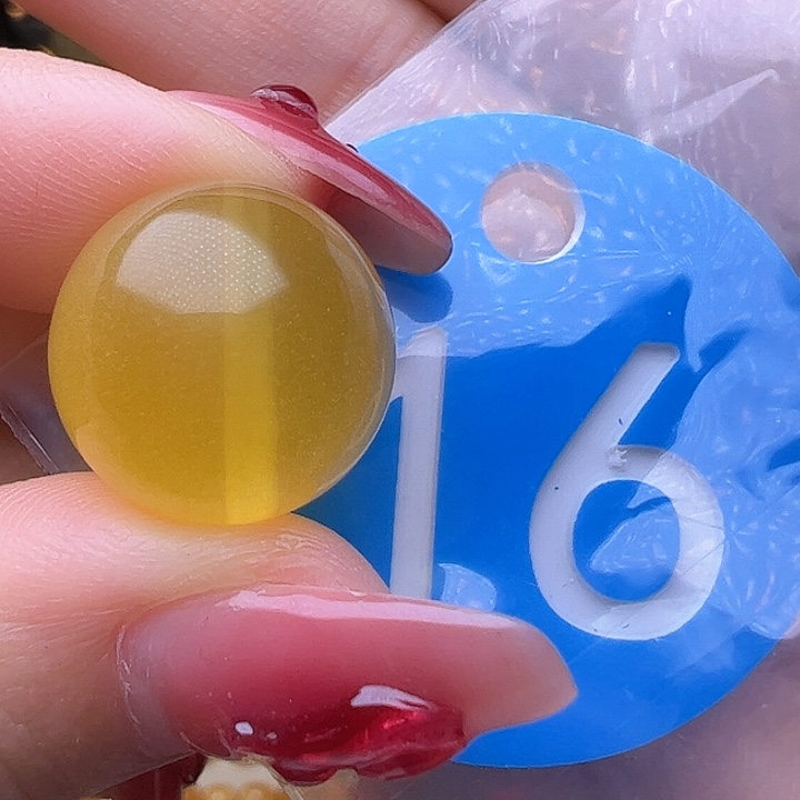 蜜蜡裸石未镶嵌微金沙 15mm 圆珠