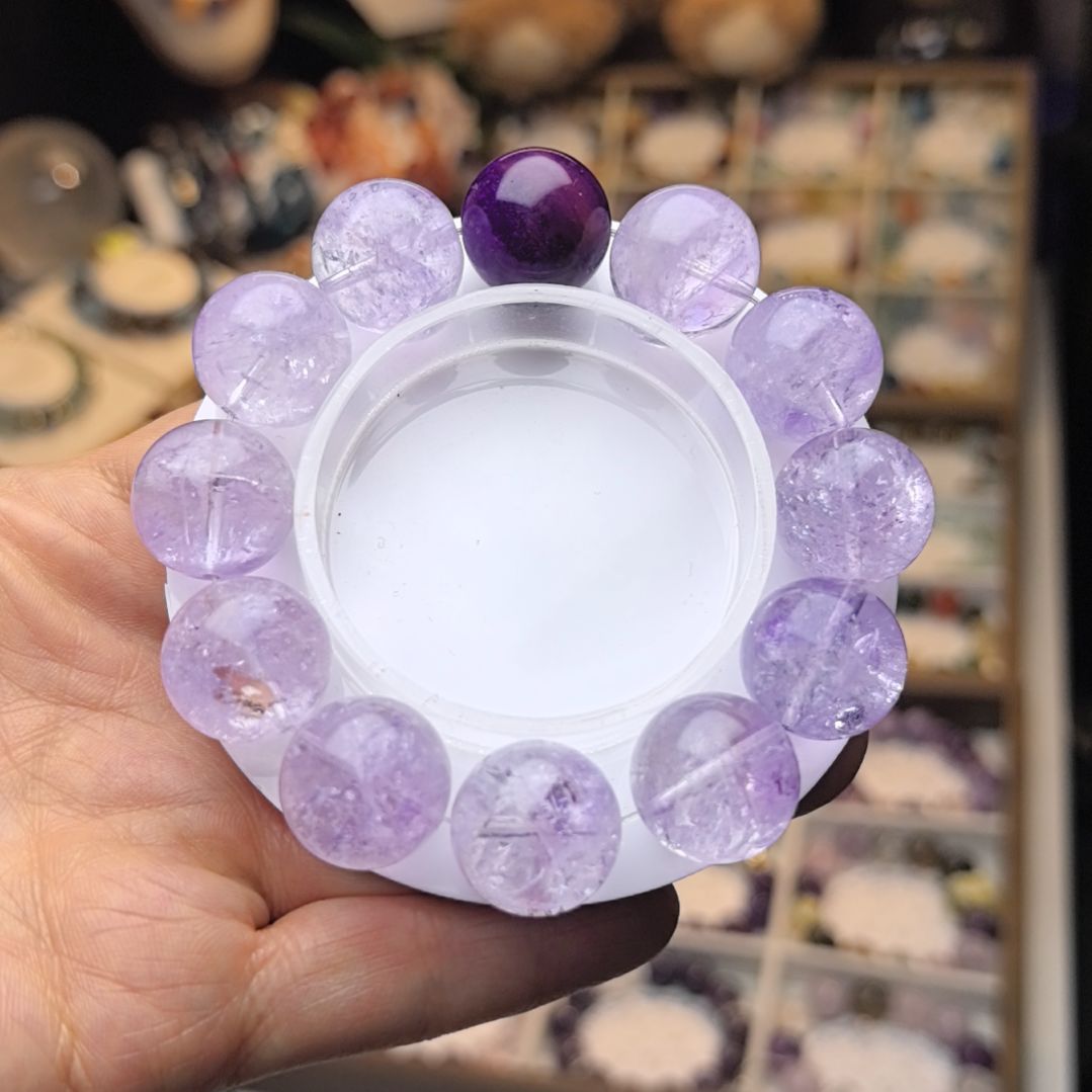 未镶嵌紫晶手串Feeling|【紫蕴微光】紫水晶舒俱来手串 默认微瑕