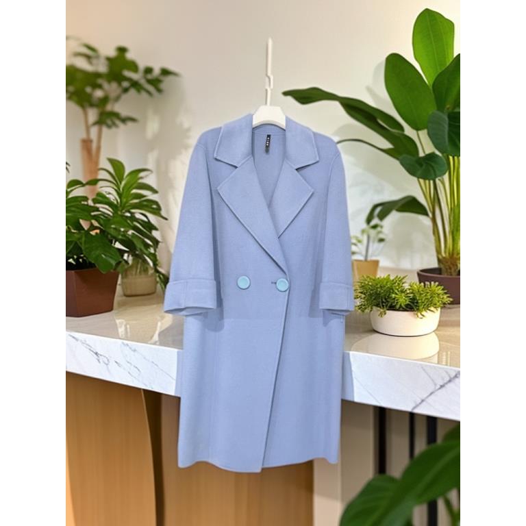 【Z1312】赫本风双面大衣女秋冬2025新款高级感呢子外套女F1