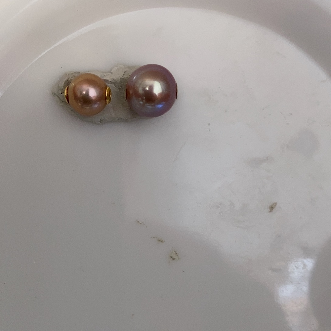银S925镶嵌耳饰淡水珍珠
