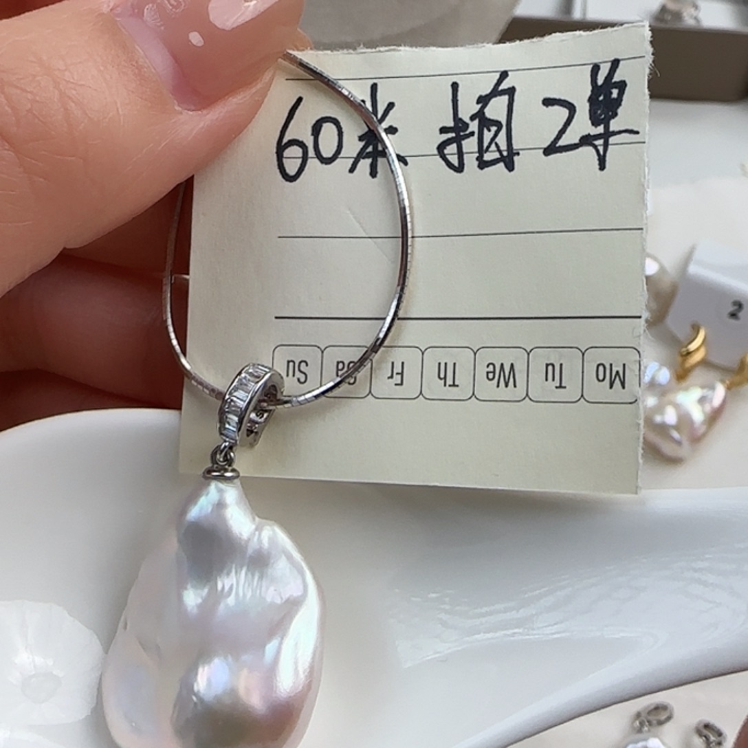 淡水珍珠颈饰银S925镶嵌