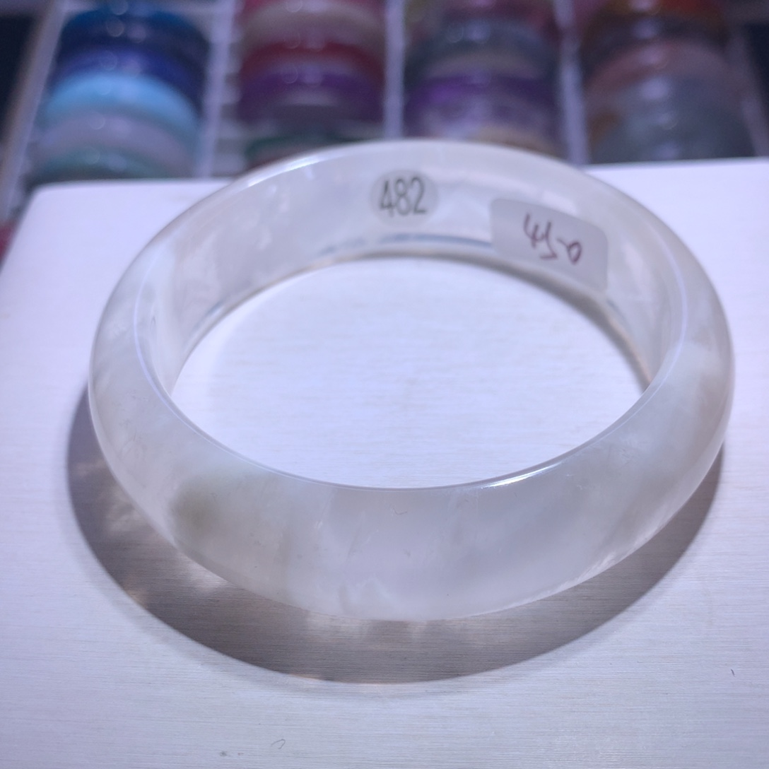 银S925镶嵌水晶手镯雪花幽灵61圈482