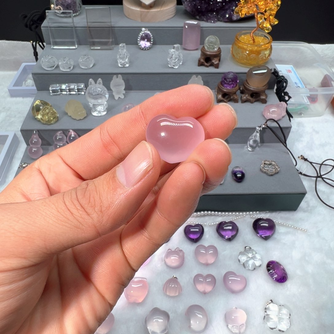 紫晶眼镜银S925镶嵌爱心