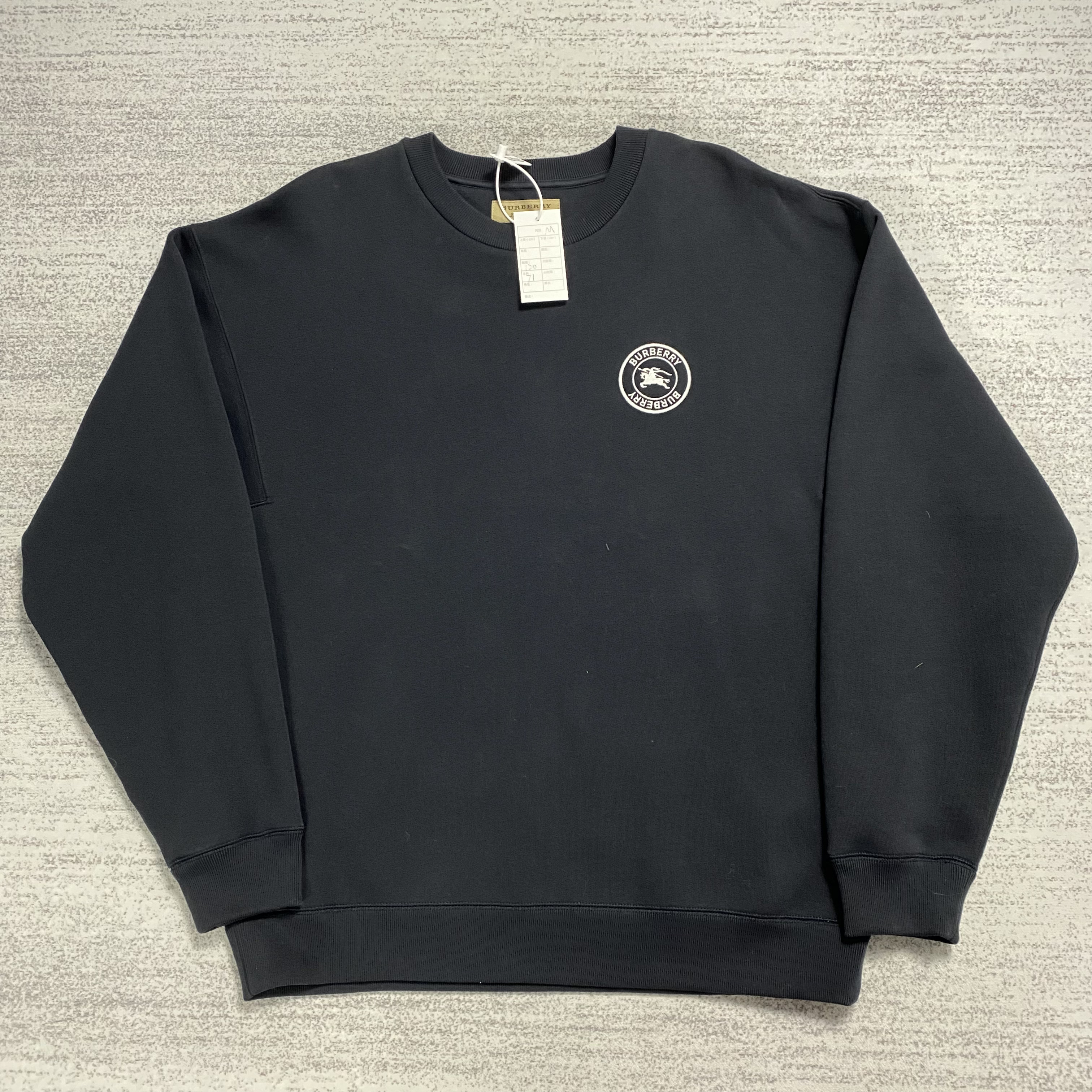 【burberry】巴宝莉 M 深蓝色圆环刺绣战马卫衣 全新 