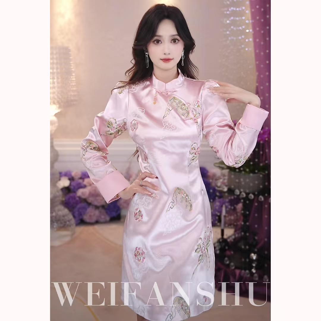 WEIFANSHU/魏凡舒【爱莲说】新中式旗袍连衣裙