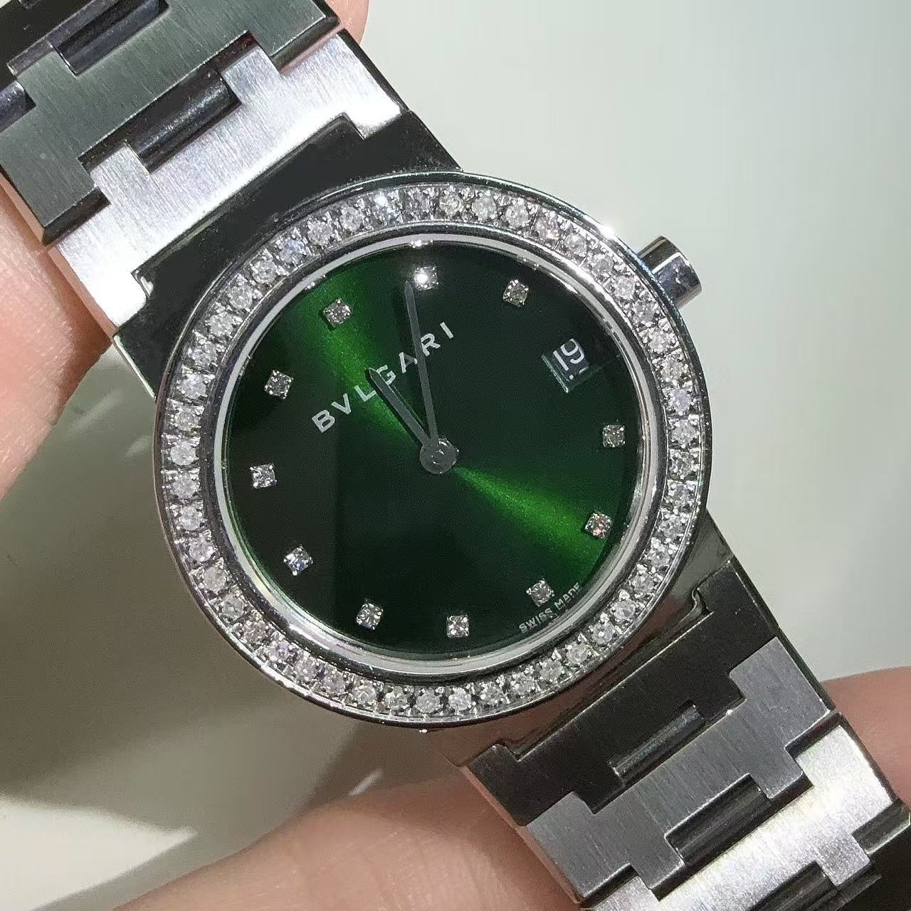 95新 BVLGARI/宝格丽 宝格丽系列 表径30mm 石英机芯腕表 后镶钻