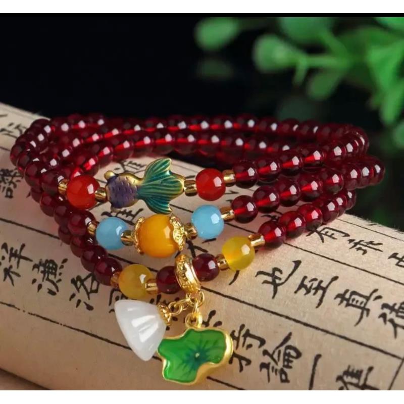 W025血红精品项链