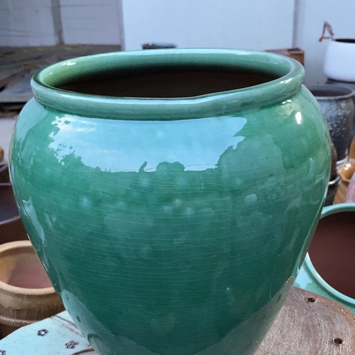 紫砂花盆高约30口约22