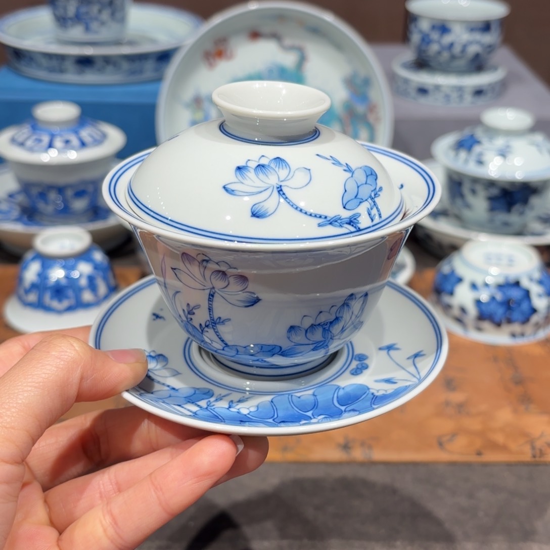 瓷片手工手绘陶瓷茶具