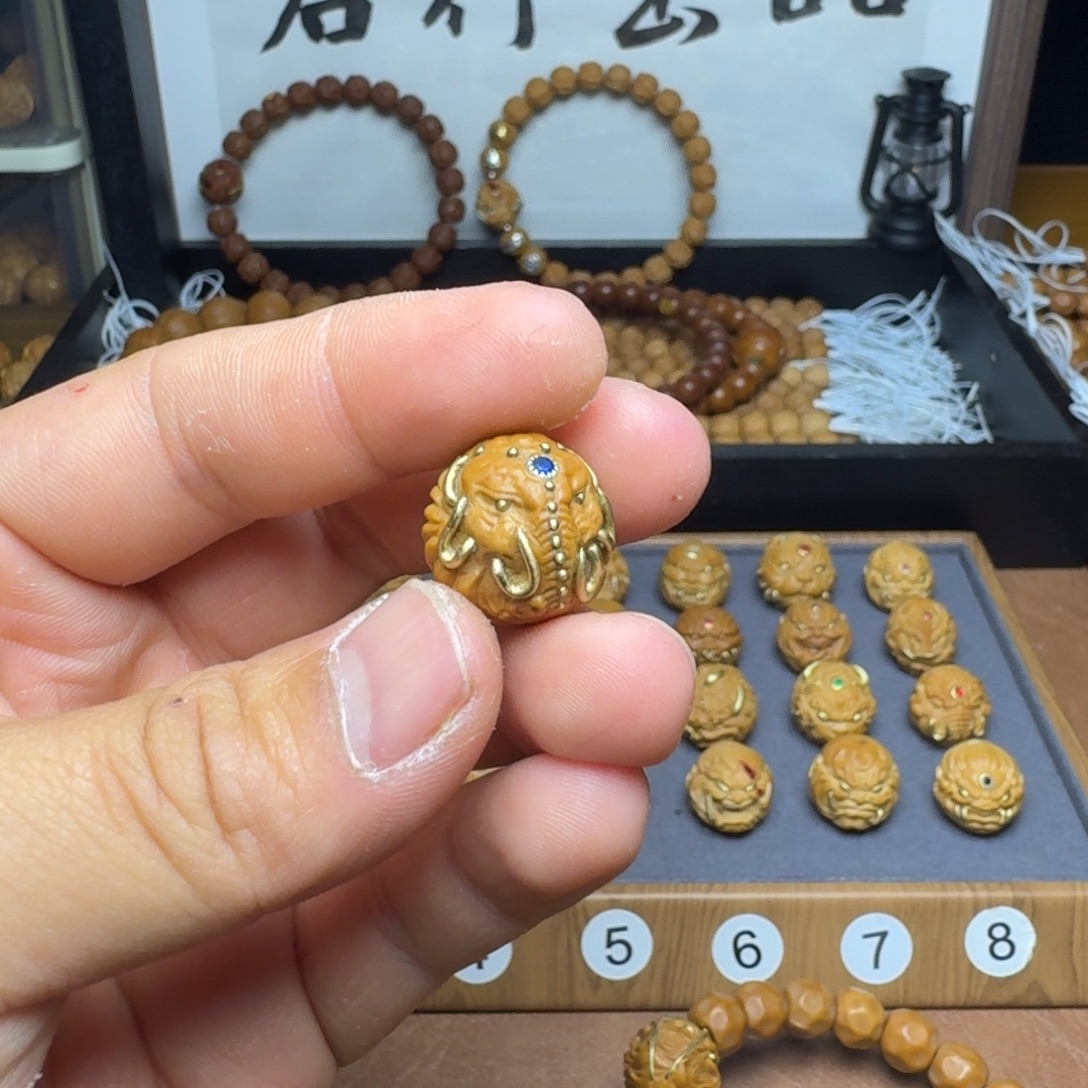 月***明手串/手链核桃六牙象神